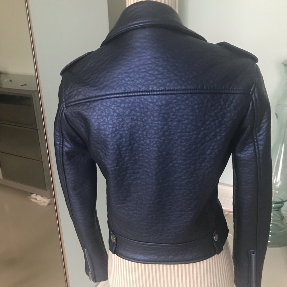 Forever 21 leather jacket blue size S